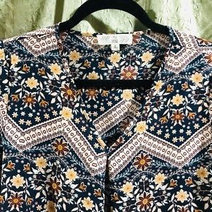 Pink Rose Small Boho Blouse